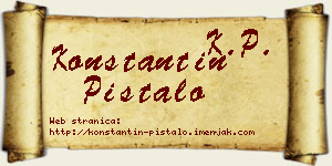 Konstantin Pištalo vizit kartica